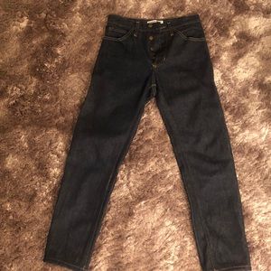 American Apparel button fly mom jeans